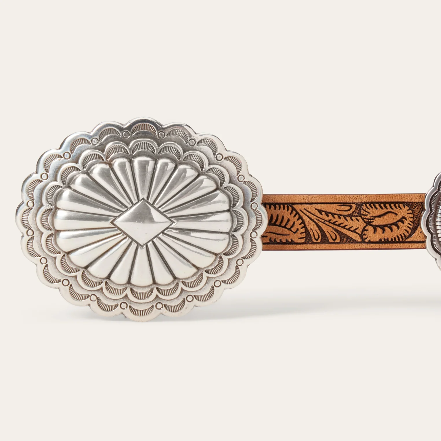 Southwestern Tooled Concho Belt - Image 6