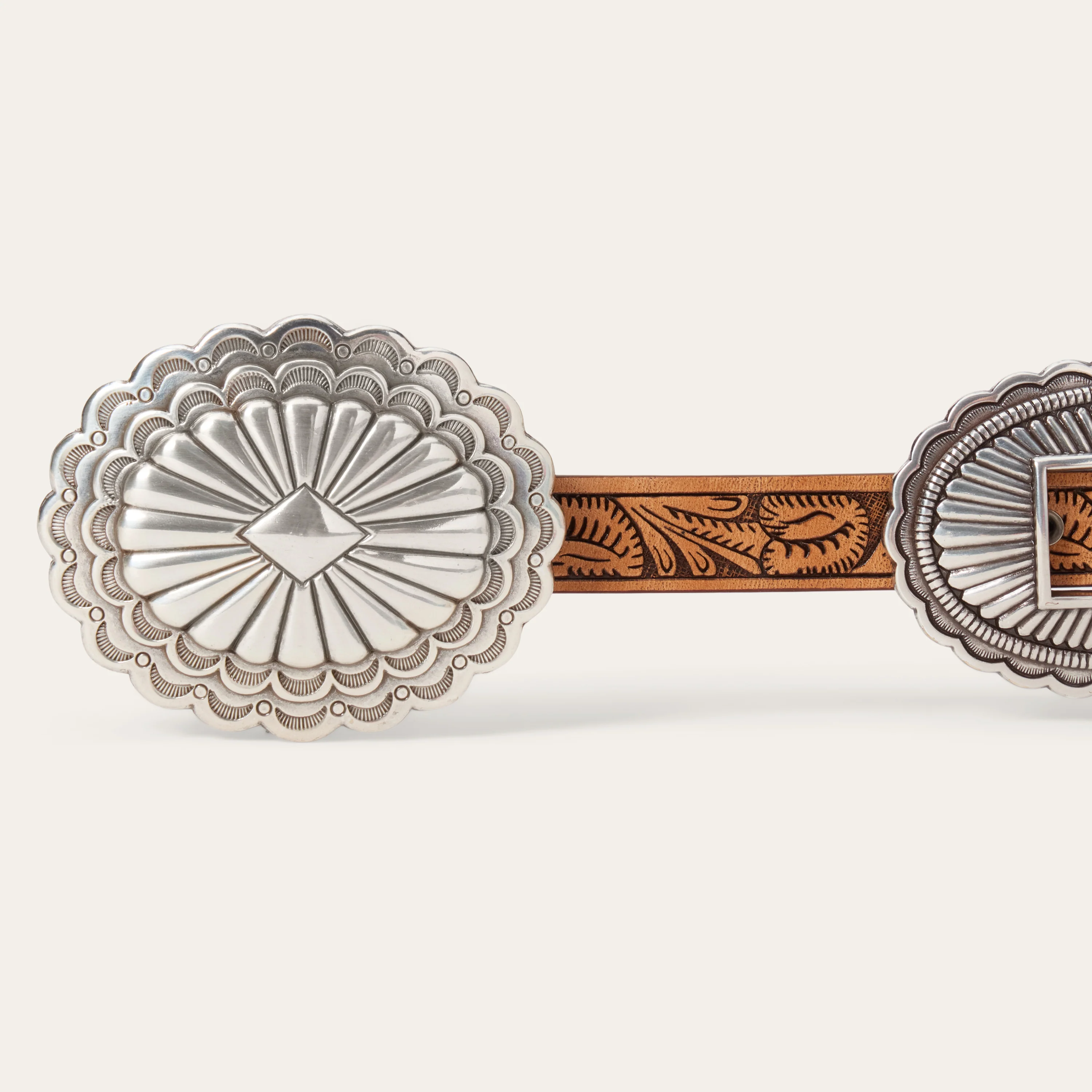 Southwestern Tooled Concho Belt - Image 7