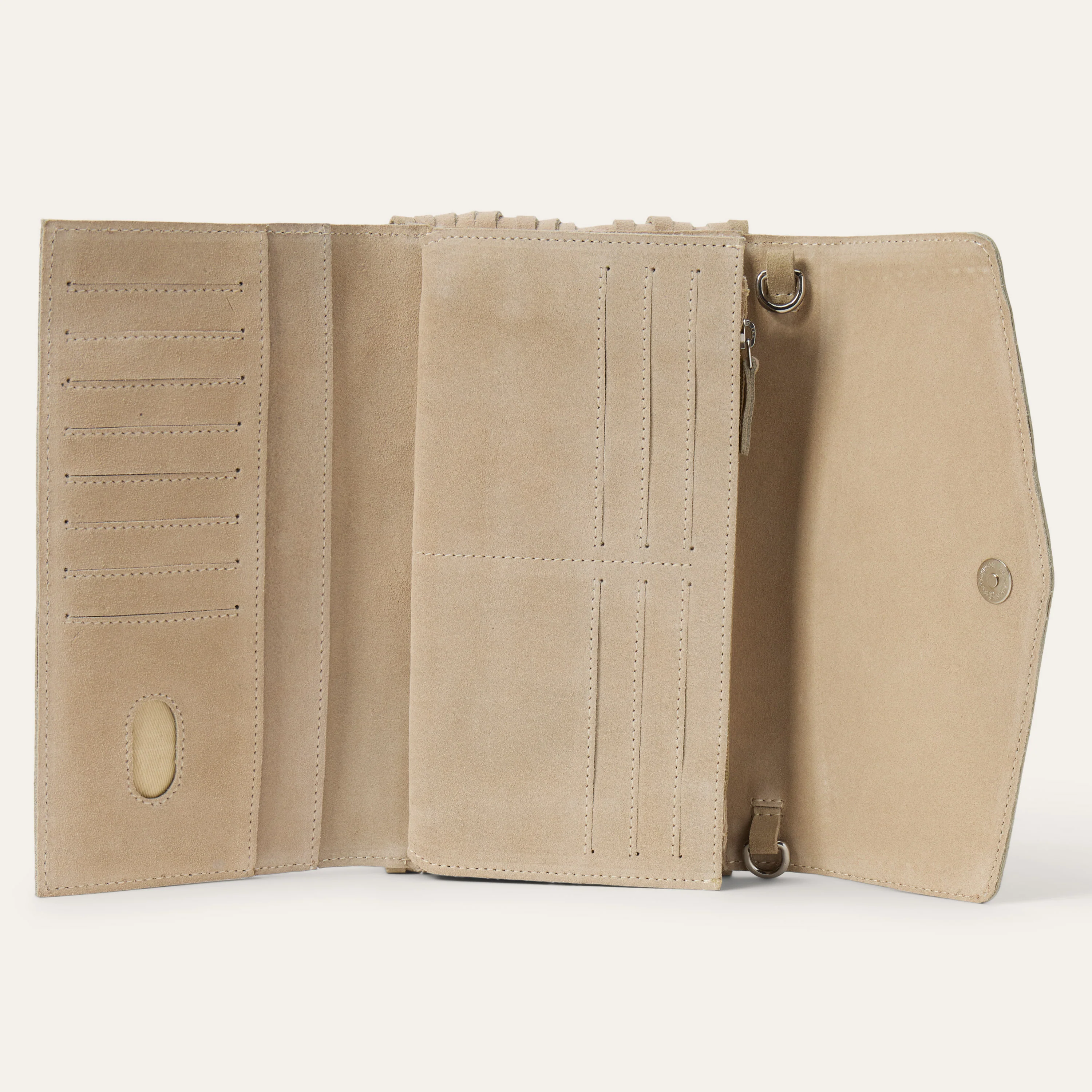 Spiral Suede Fringed Clutch - Image 4