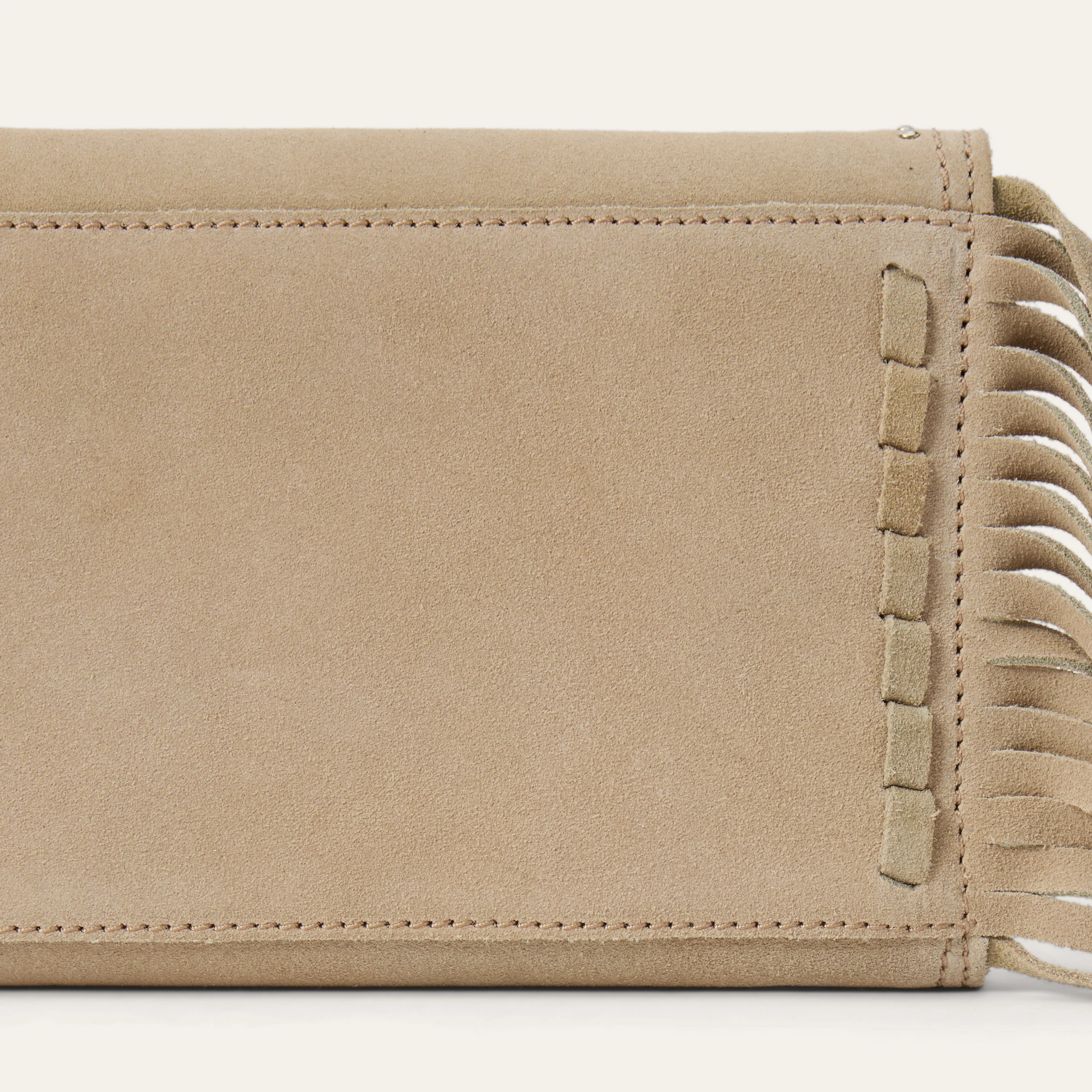 Spiral Suede Fringed Clutch - Image 6