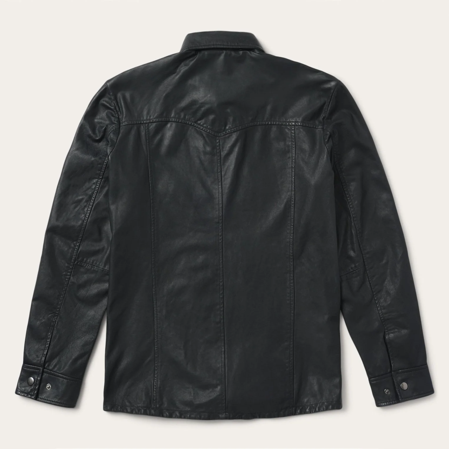 Leather Western Shirt Jacket - Image 3