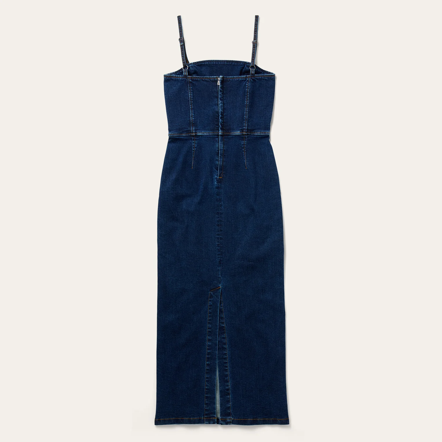 Stretch Denim Fitted Dress - Image 2