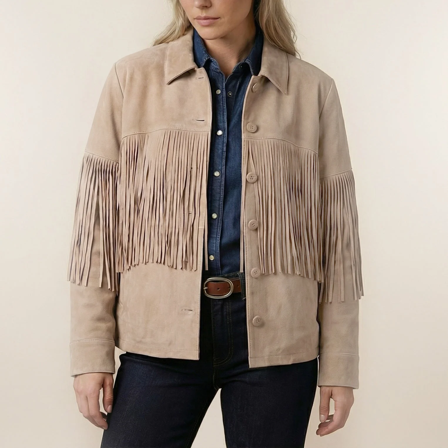Suede Fringe Jacket - Image 8