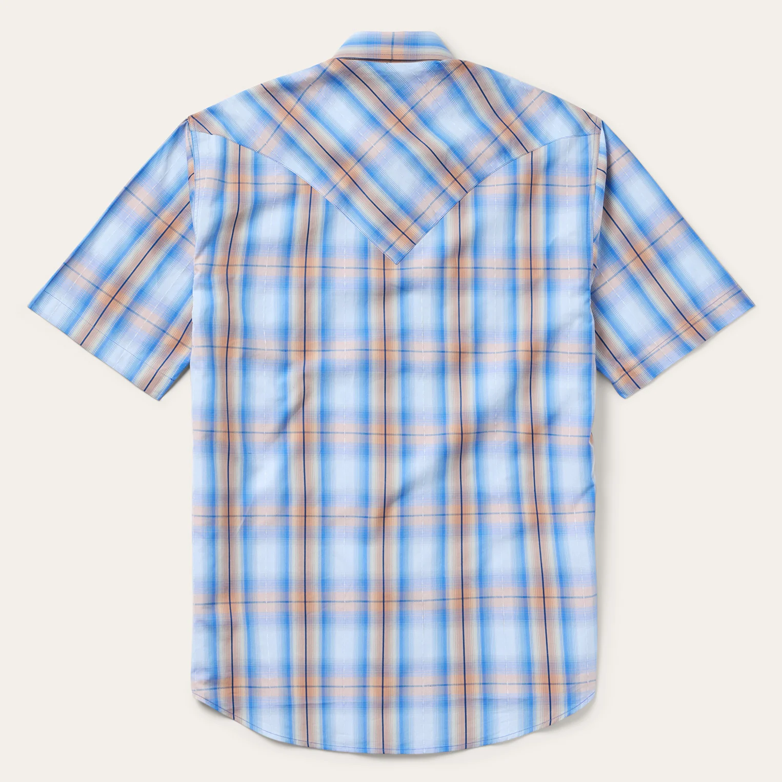 Sunrise Plaid Short-Sleeve Western Shirt - Image 2