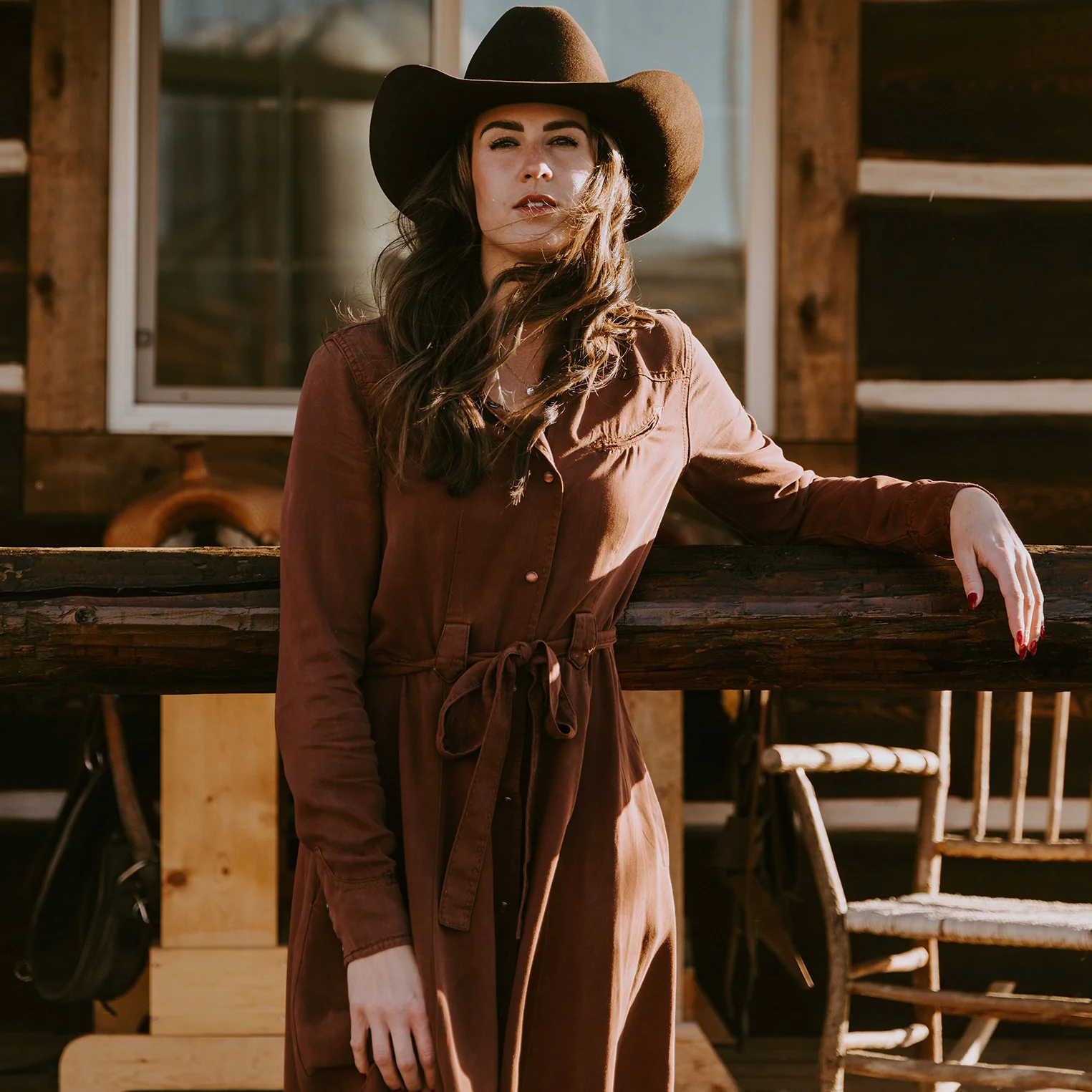 Tobacco Western Dress - Image 2
