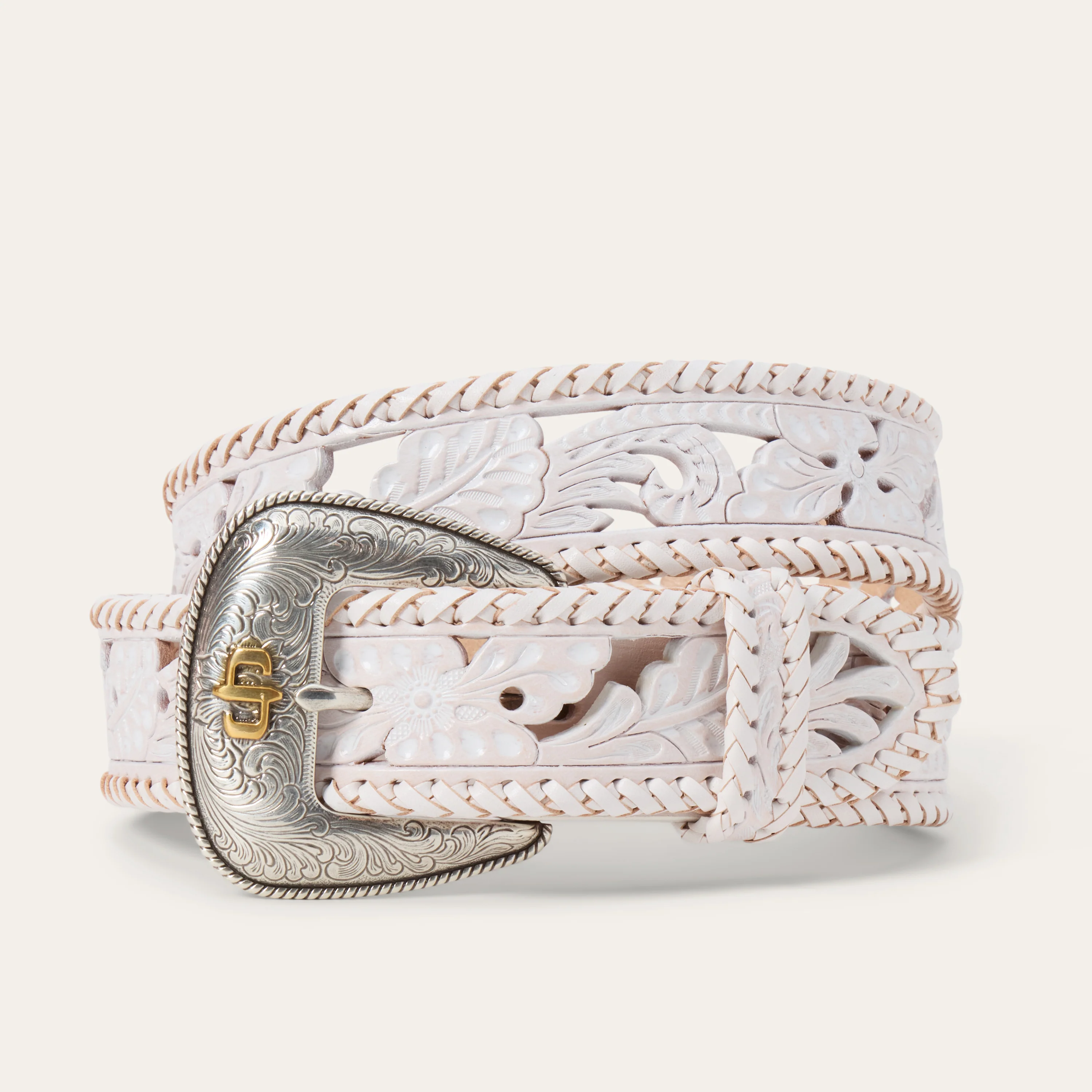 Tooled Laced Edge Belt