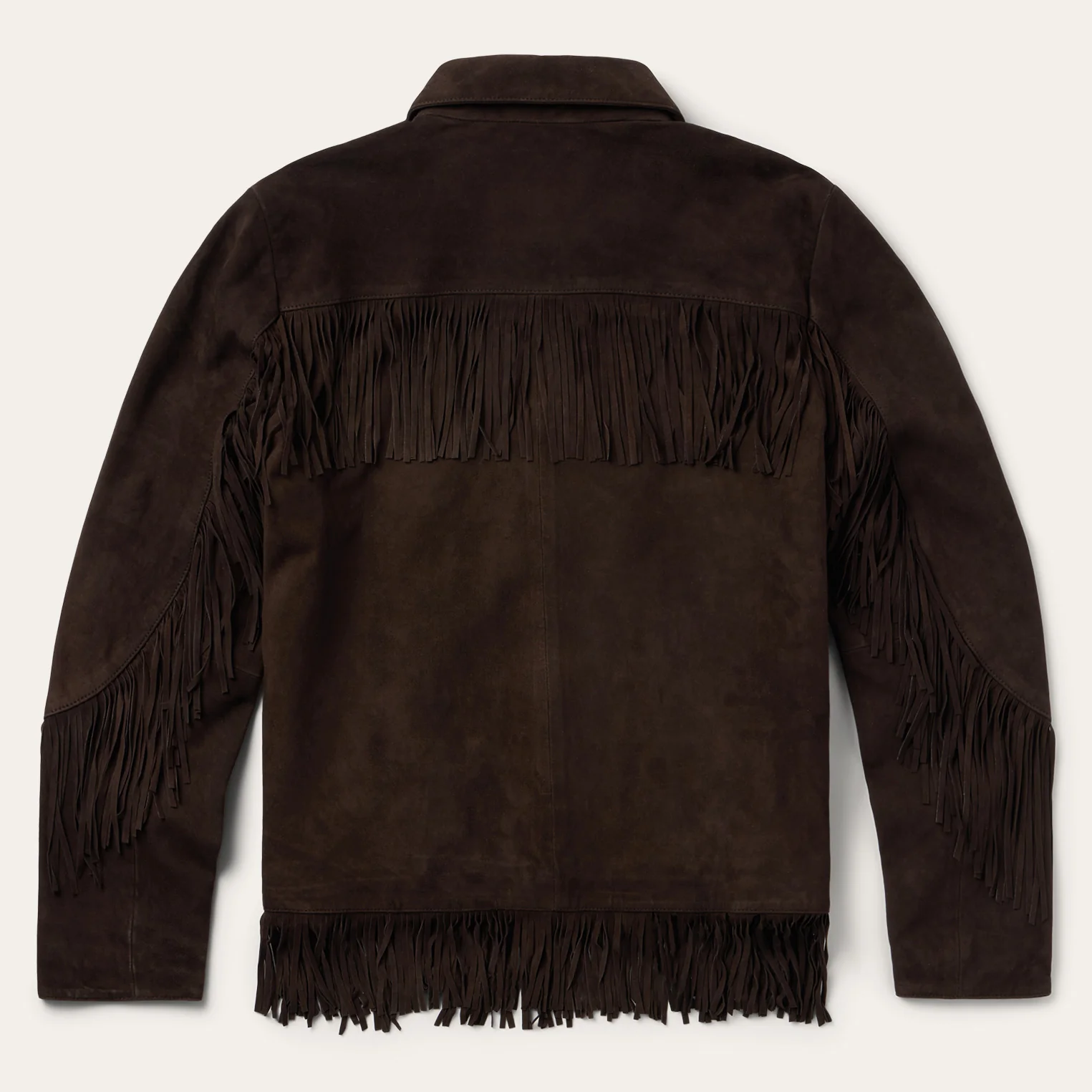 Two Pocket Fringe Suede Jacket - Image 2