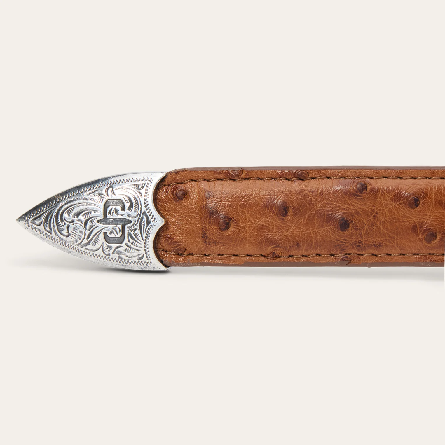 Ostrich Tapered Tab Belt - Image 4