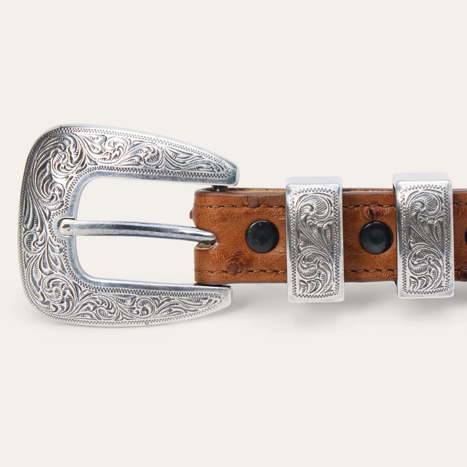 Ostrich Tapered Tab Belt - Image 5