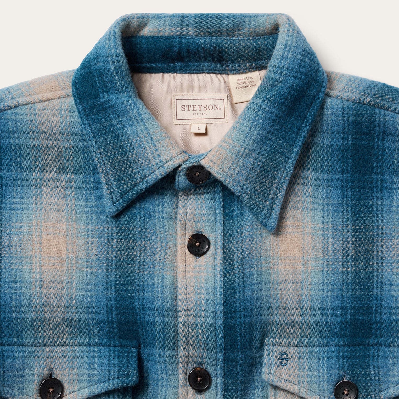 Wool Plaid Shirt Jacket - Image 3